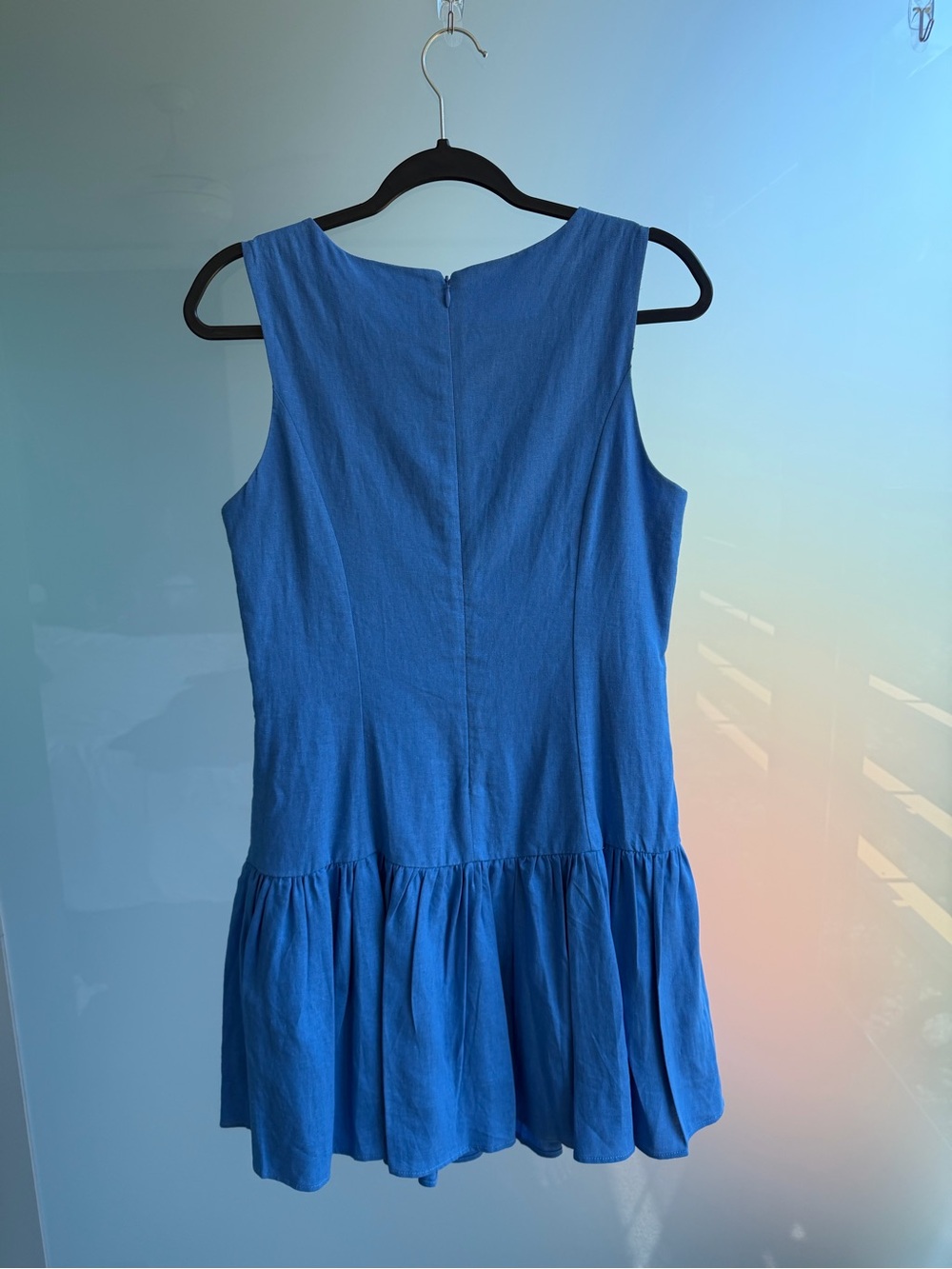 WAYF Blue Button Down Mini Dress Summer - Picture 4 of 4